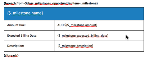 Formatted Section in Word Document