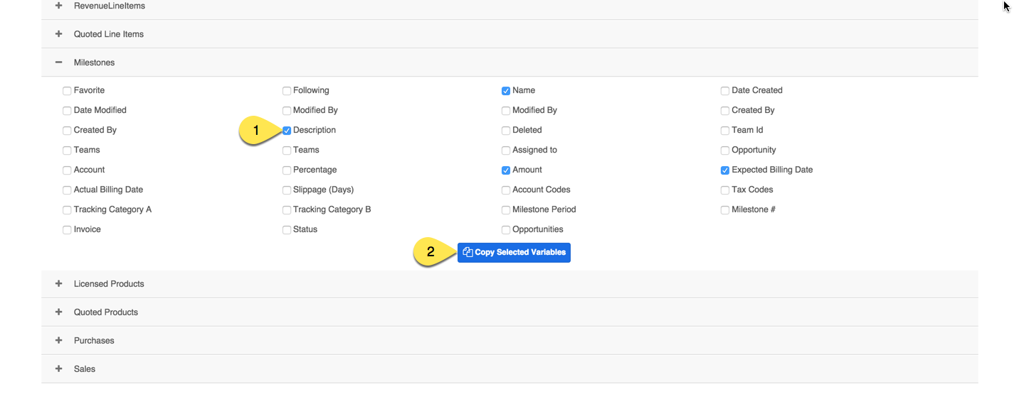 Select Related Module Variables